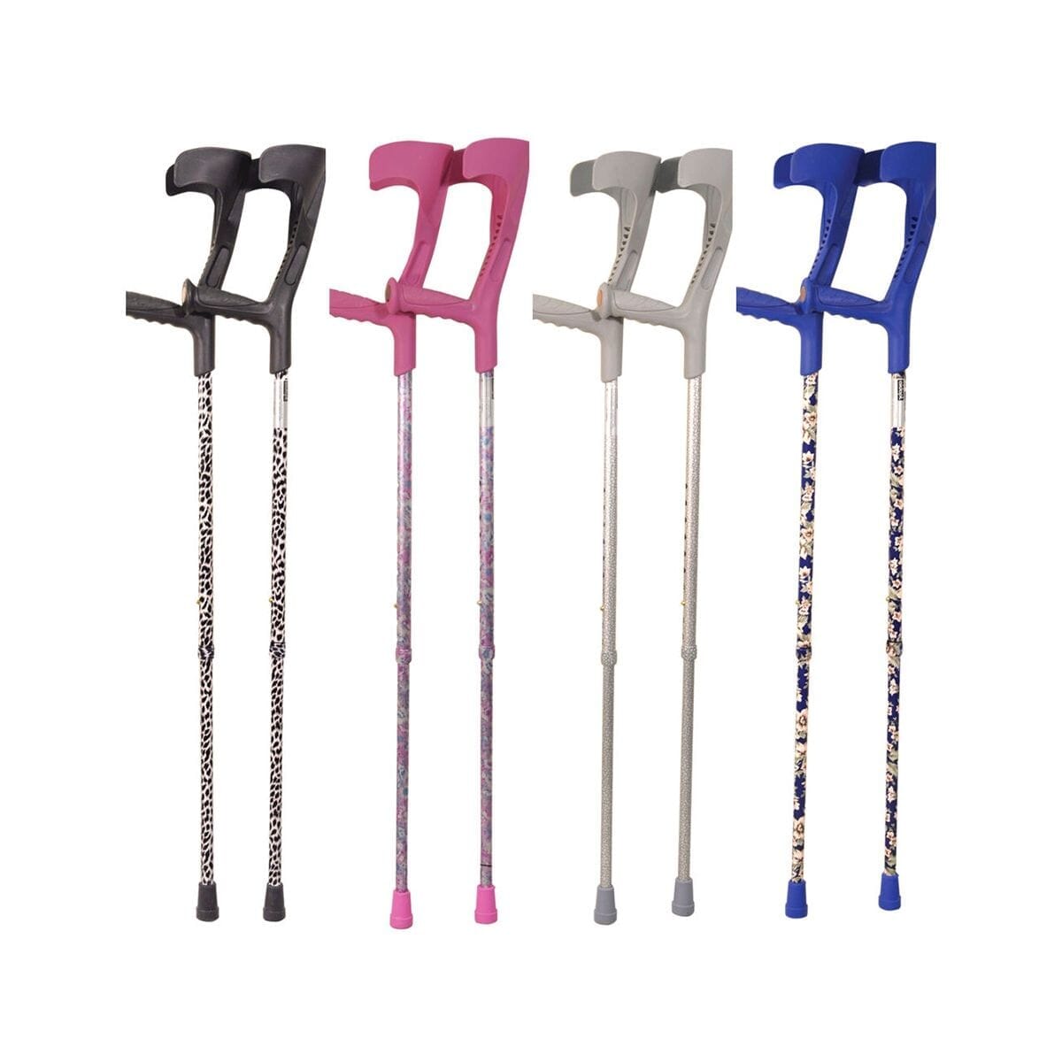 Deluxe Patterned Forearm Crutches (Pair)