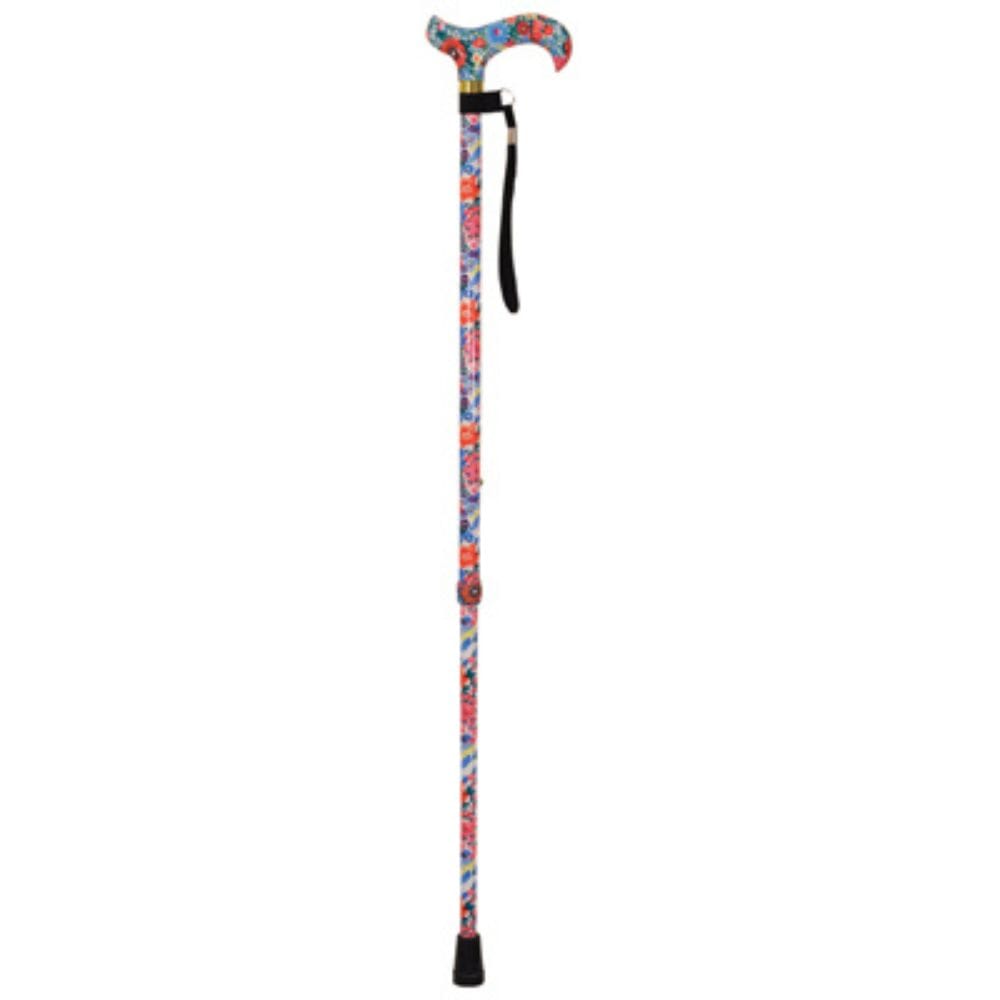 View Deluxe Patterned Walking Cane Floral information