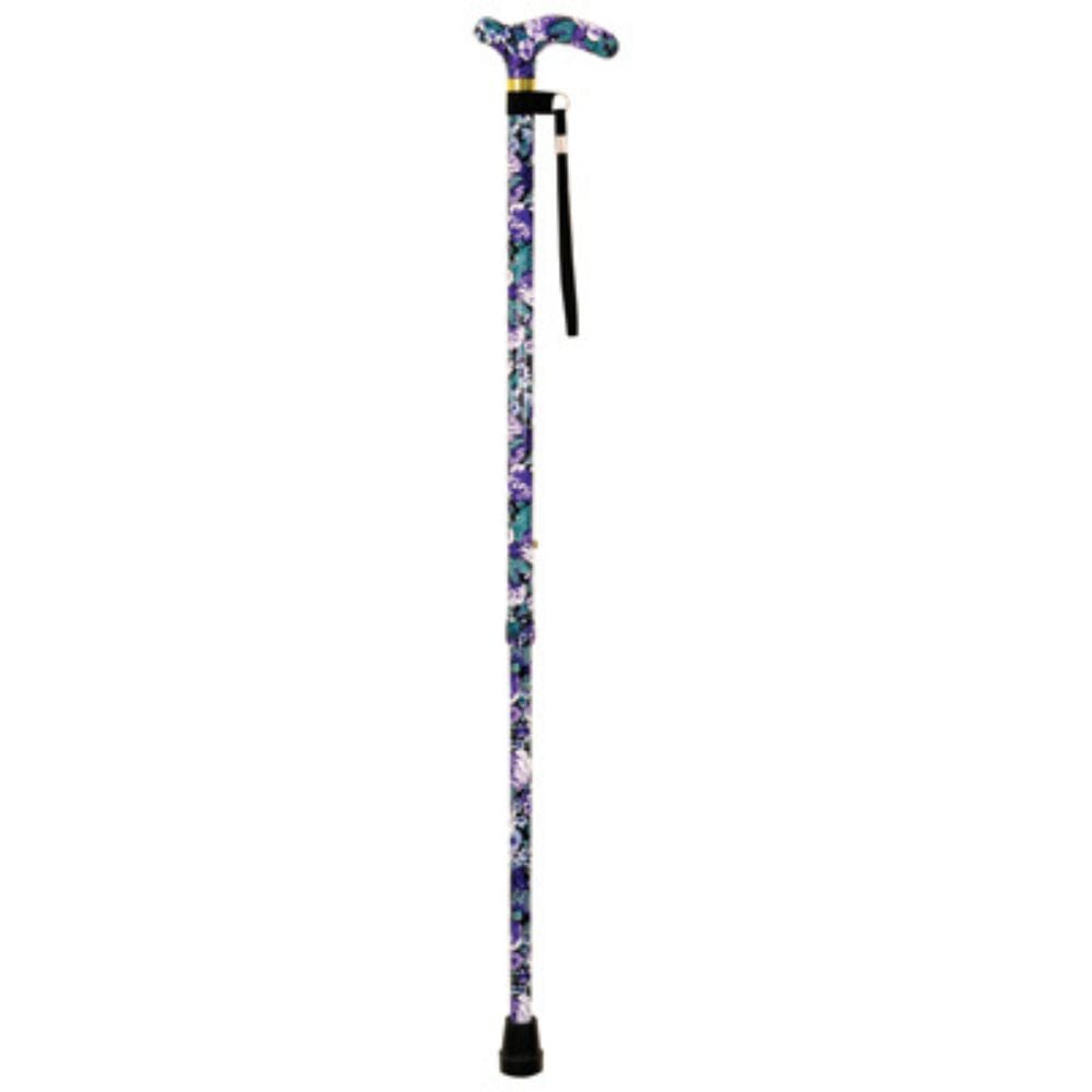 View Deluxe Patterned Walking Cane Violet information