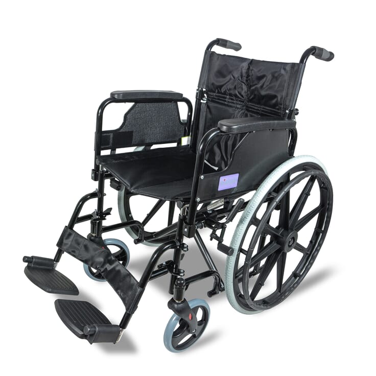 deluxe self propelled steel wheelchair black