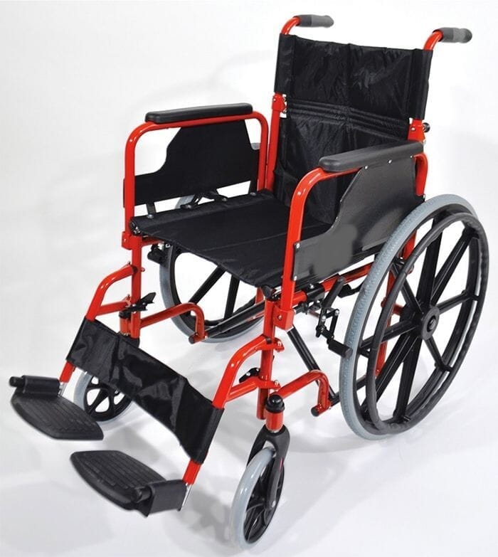 View Deluxe Self Propelled Steel Wheelchair Red information