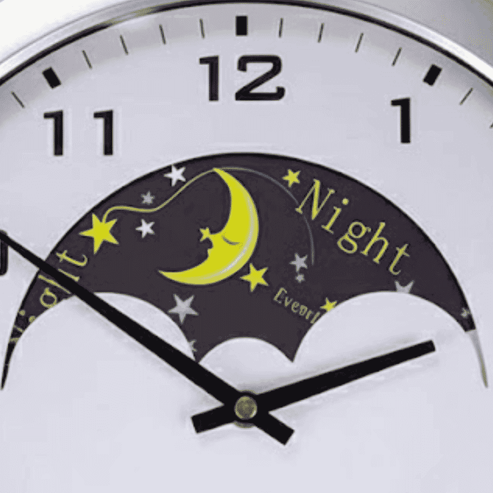 dementia care day and night clock night close up