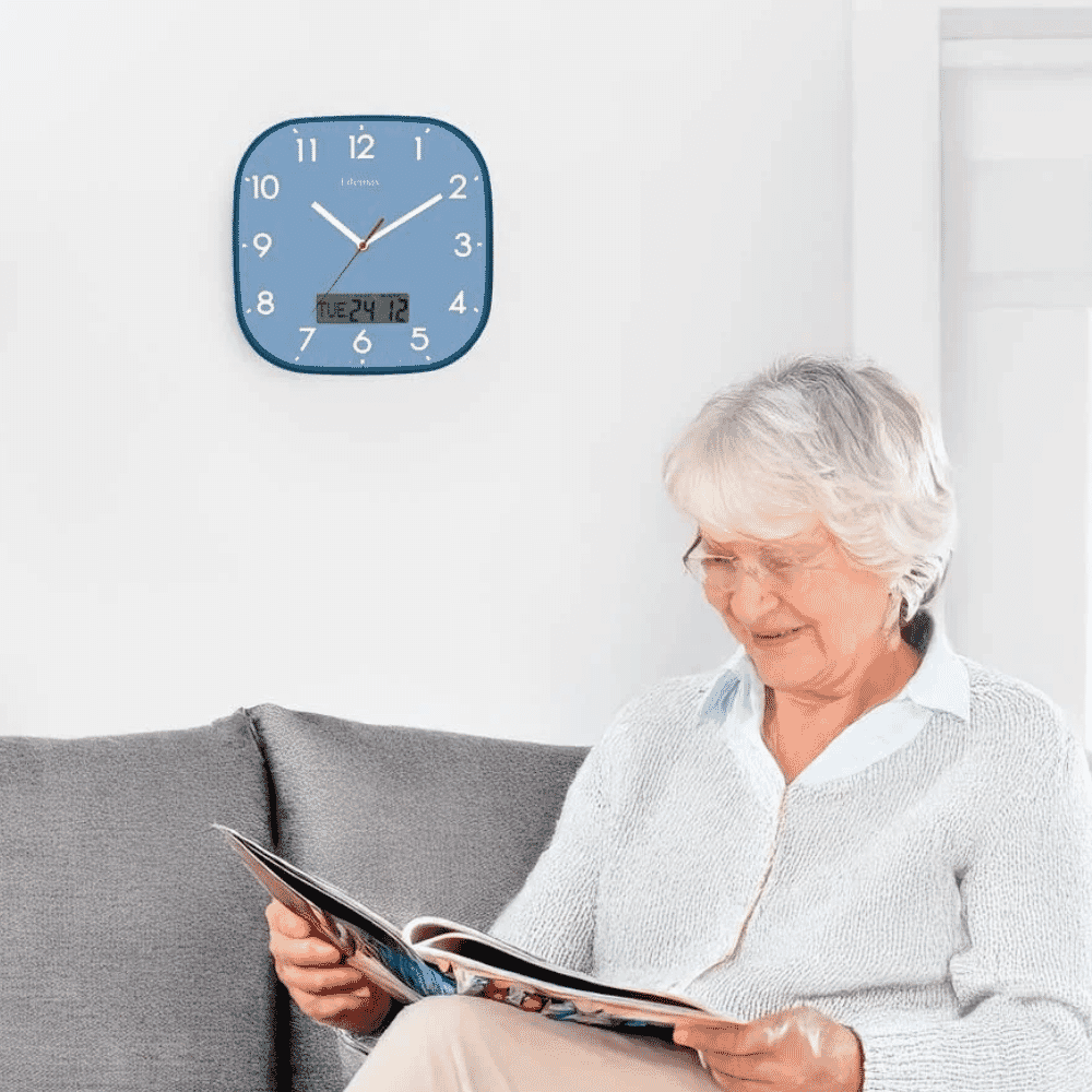 dementia friendly day and date wall clock lifestyle