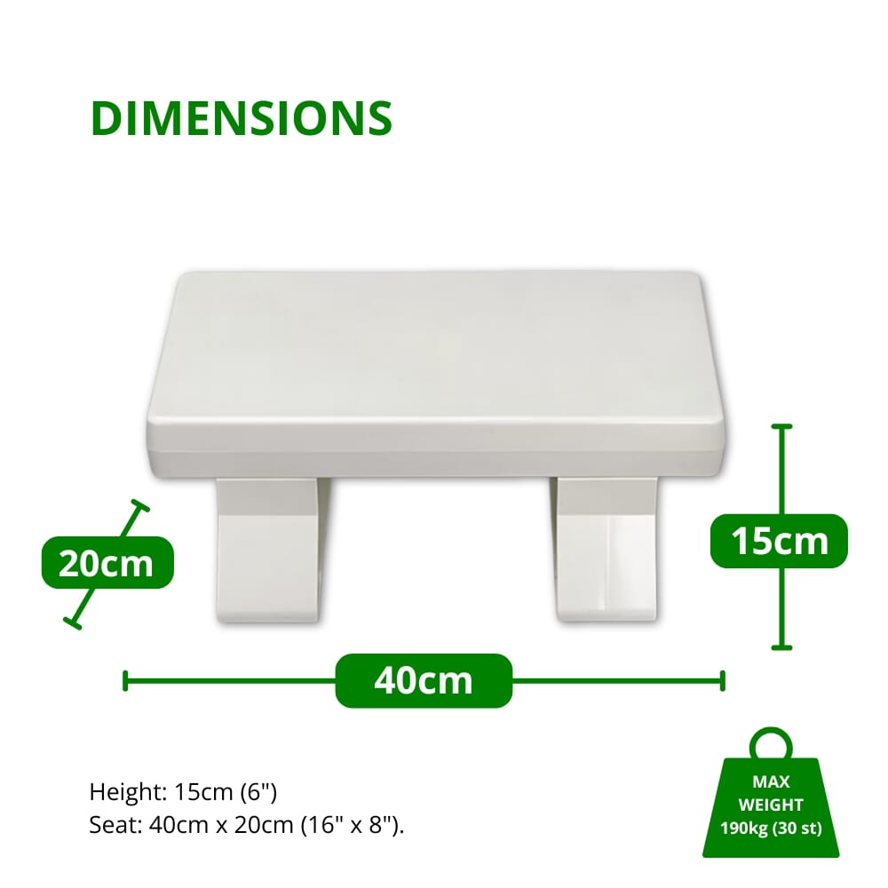 derby bath seat height 150mm dimensions