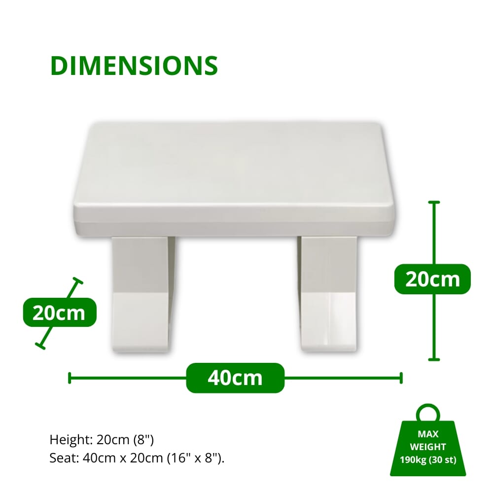 derby bath seat height 200mm dimensions