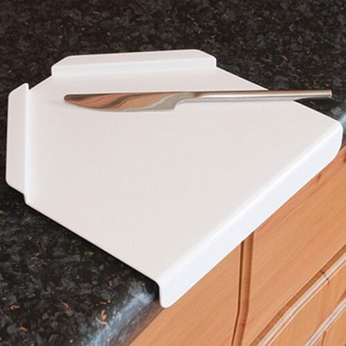 derby food preparation board in kitchen