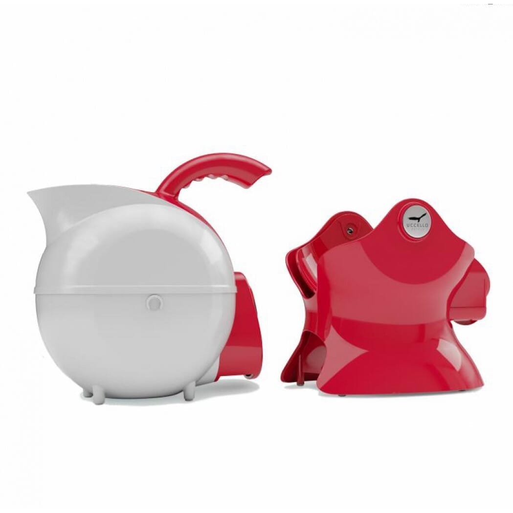 detaching the uccello kettle red white