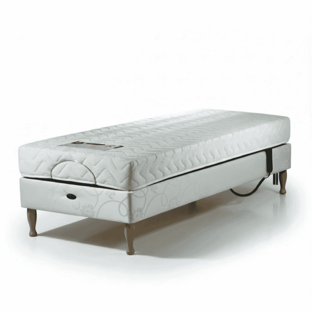 devon adjustable single divan bed with memory foam mattress