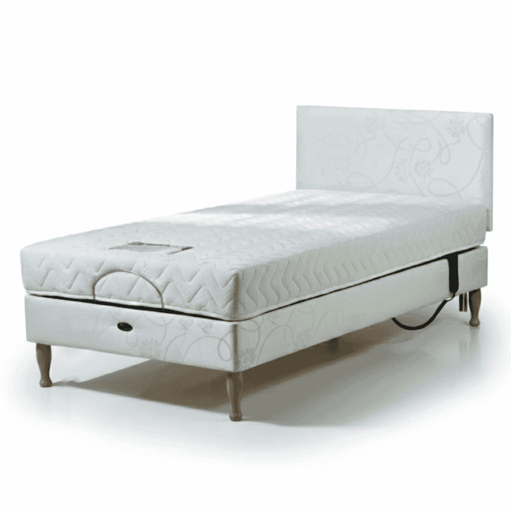 devon adjustable small double divan bed with headboard and memory foam mattress