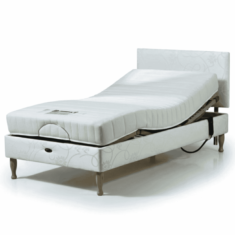 devon adjustable small double divan bed with headboard and reflex foam mattress