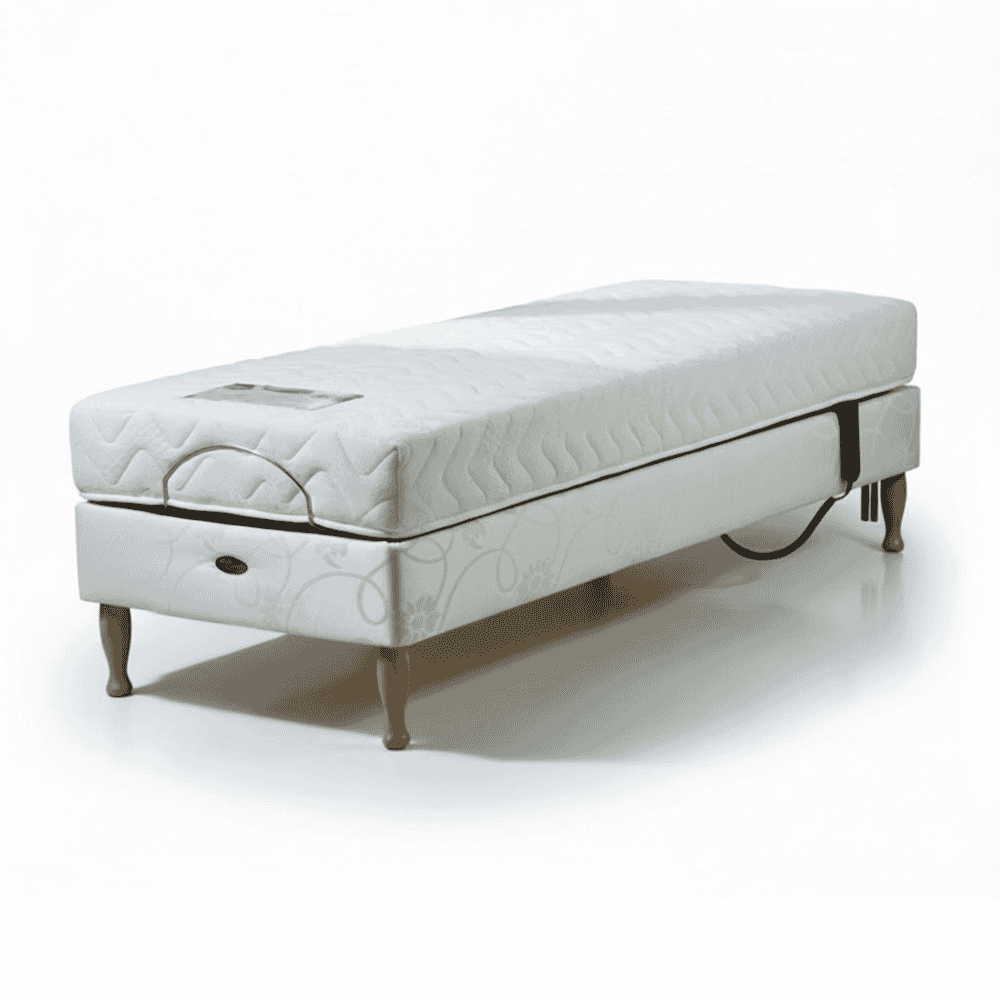devon adjustable small single divan bed with memory foam mattress