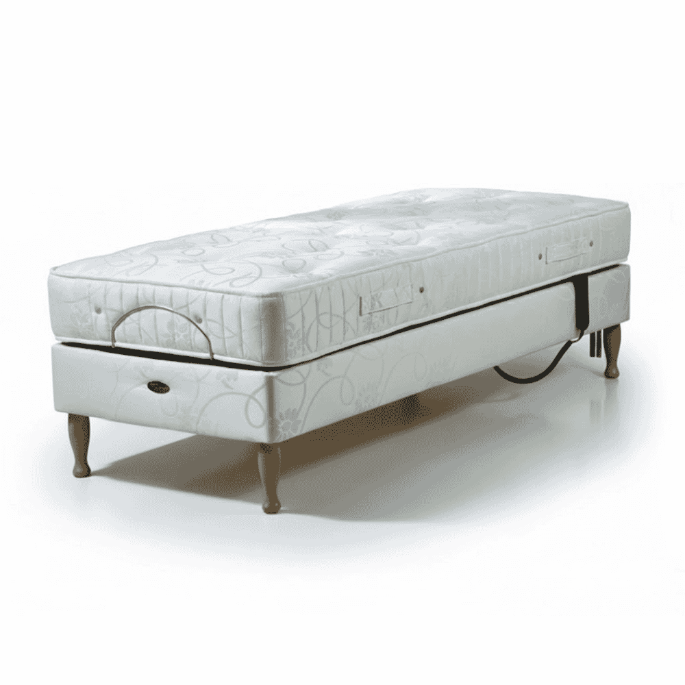 devon adjustable small single divan bed with pocket sprung mattress