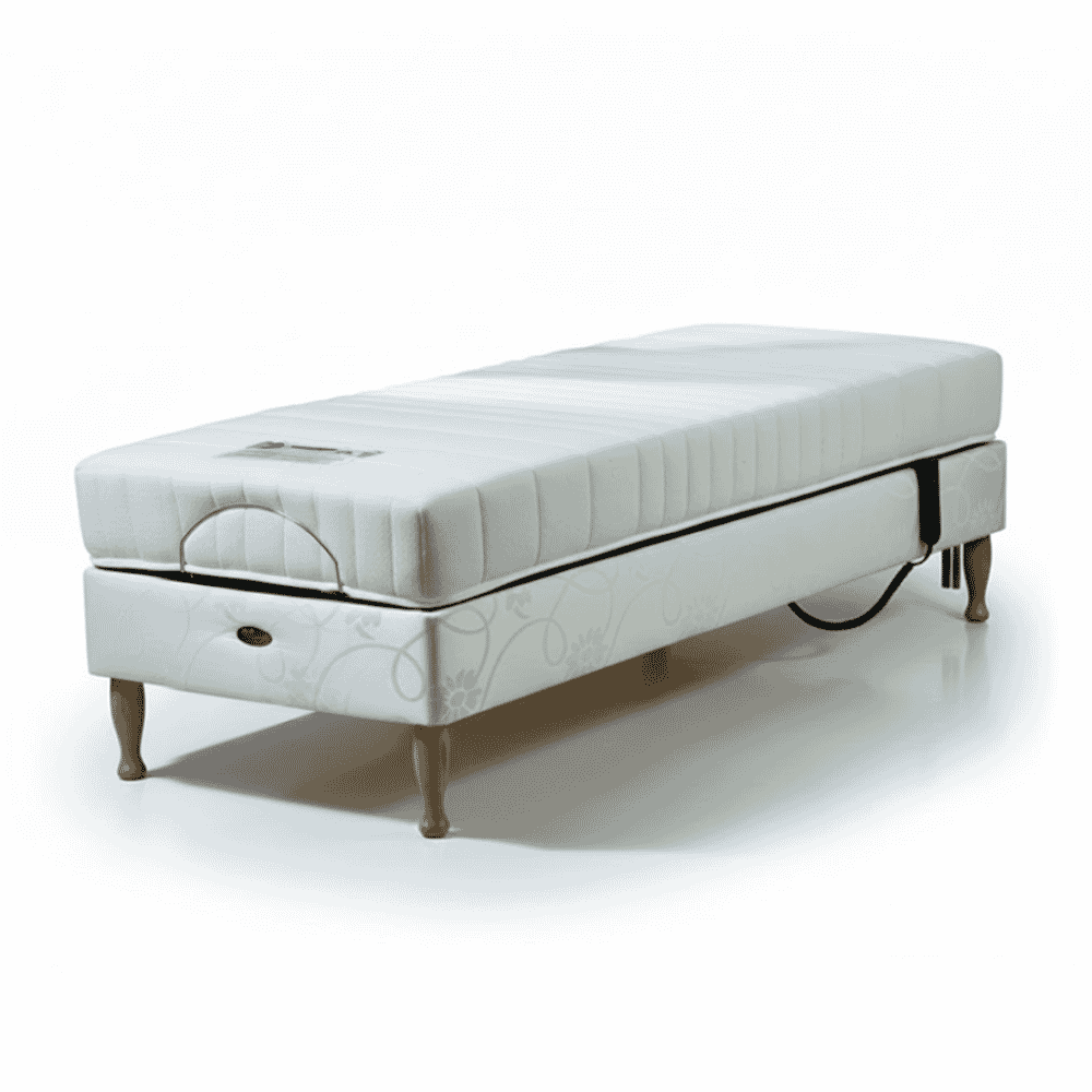 devon adjustable small single divan bed with reflex foam mattress