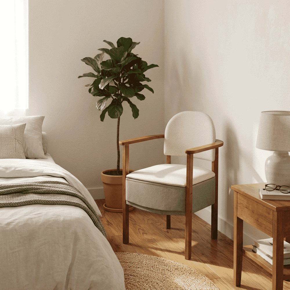 devon commode oatmeal walnut finish lifestyle