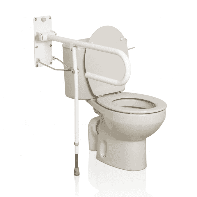 devon toilet rail with folding leg