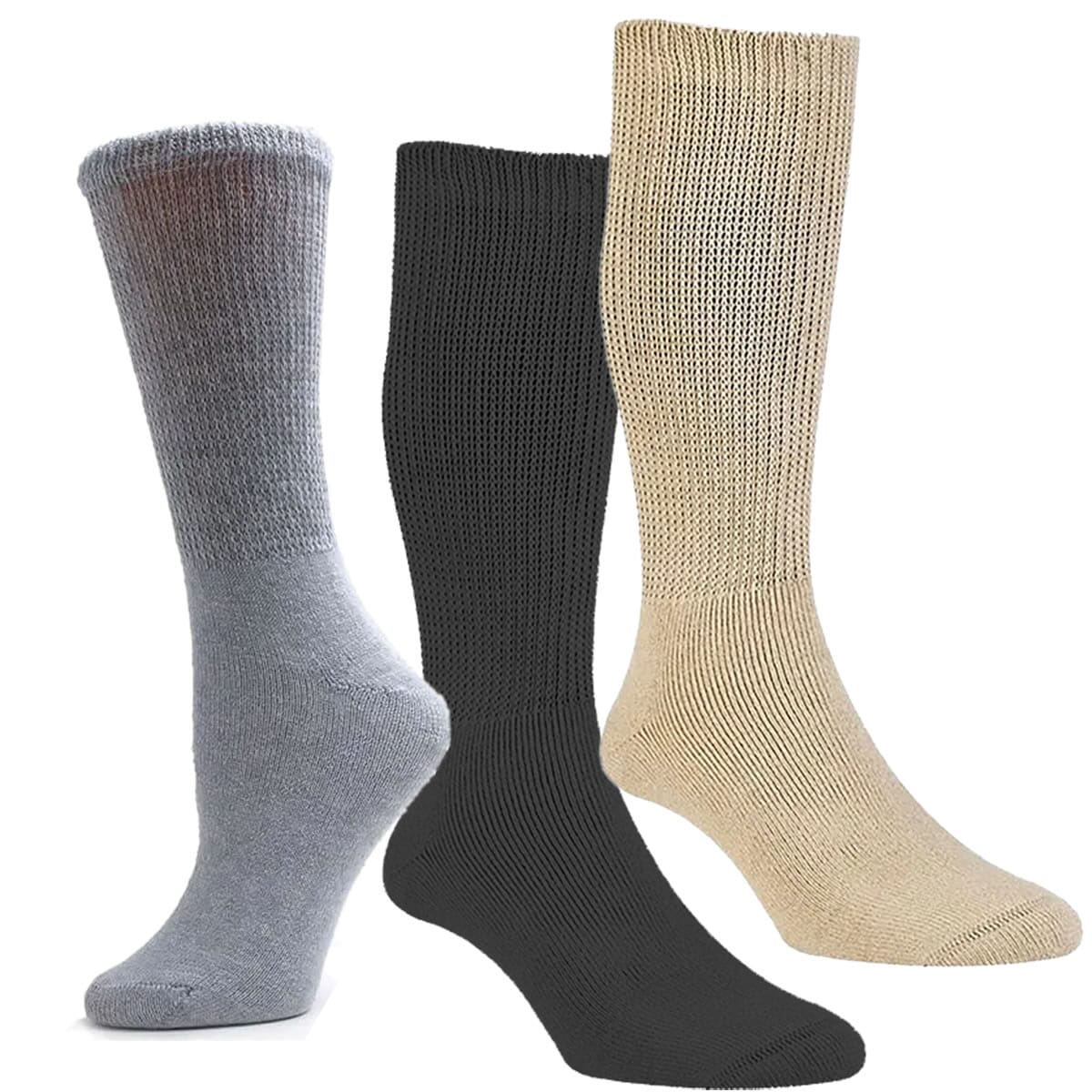 View Diabetic Komfort Socks 3 Pairs Grey 912 information