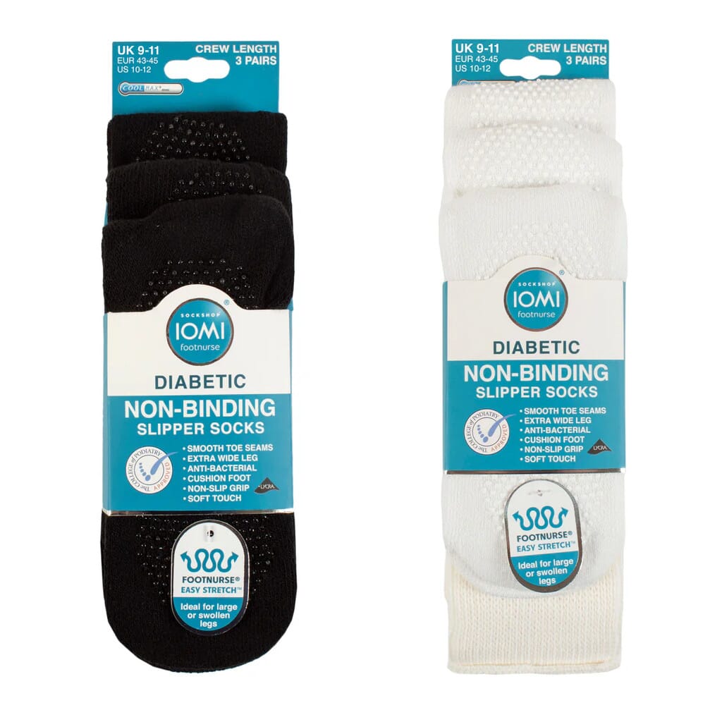 View Diabetic Slipper Socks 3 Pairs Size 48 White information