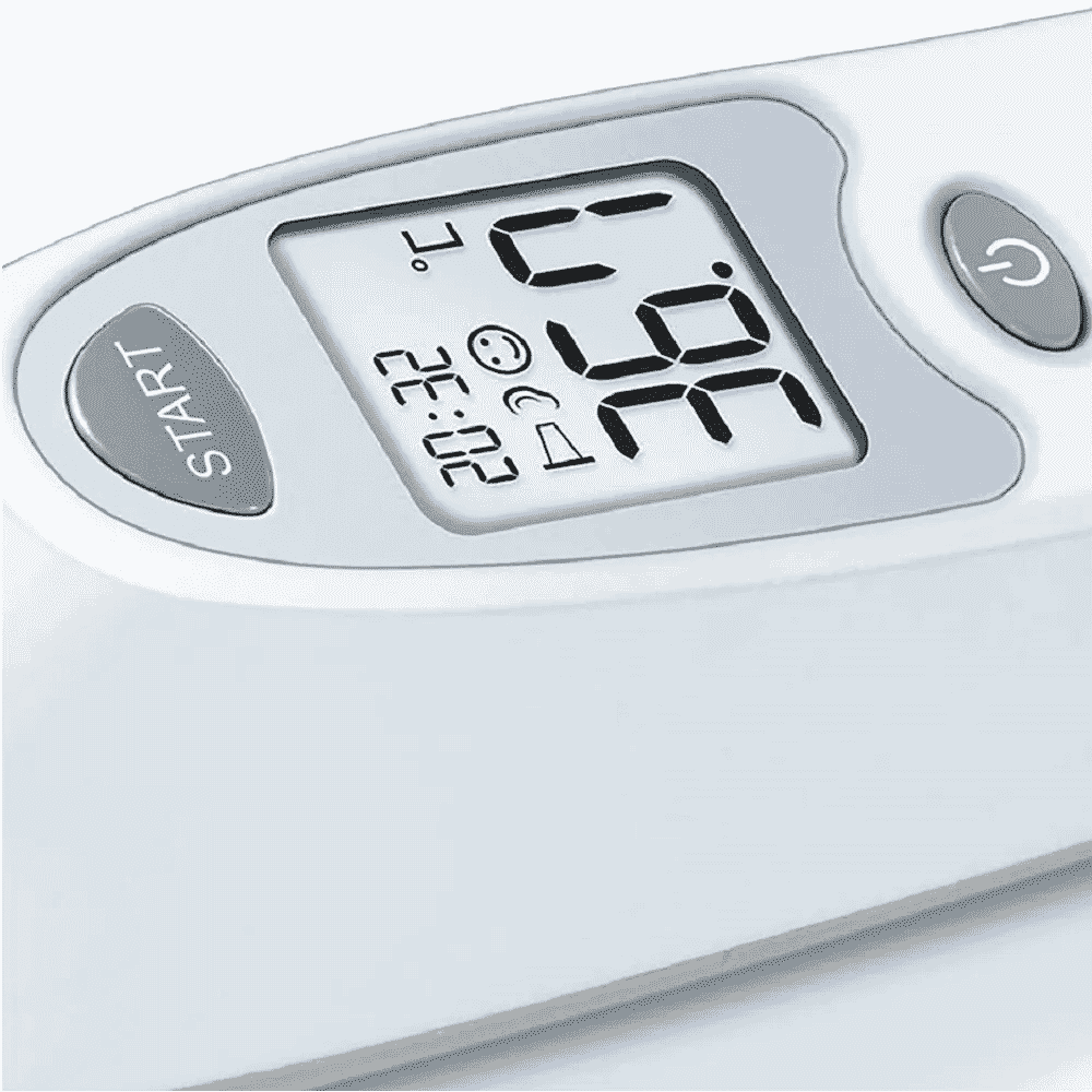 digital ear thermometer display close up
