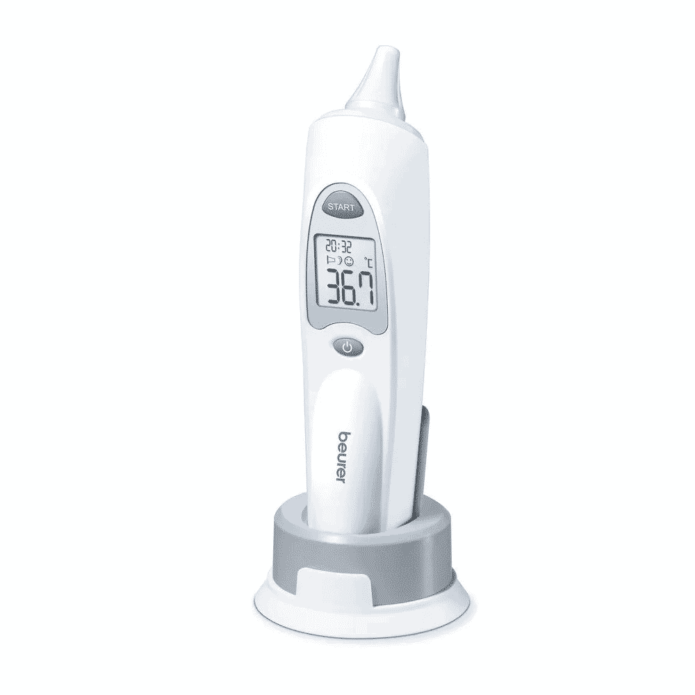 digital ear thermometer in holder