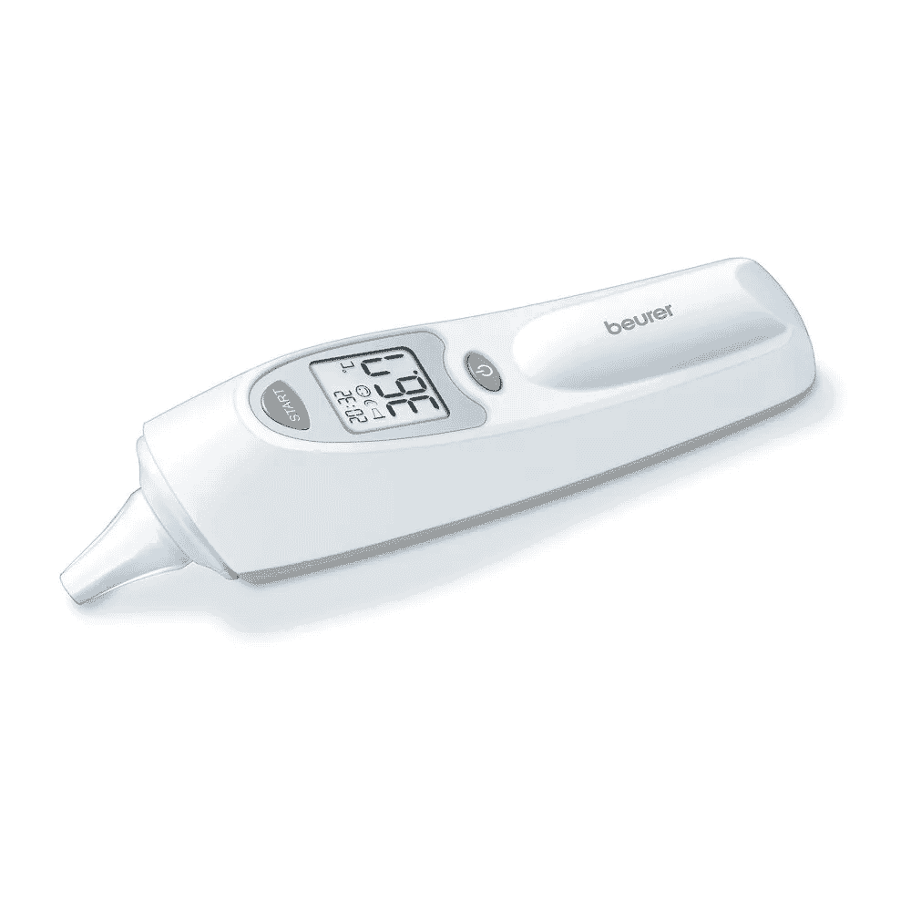 digital ear thermometer shown with display