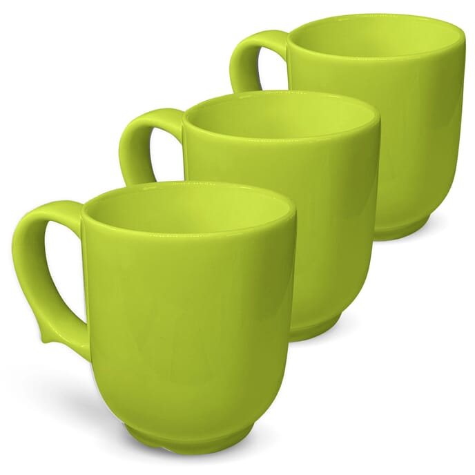 dignity one handled mug green pack of 3