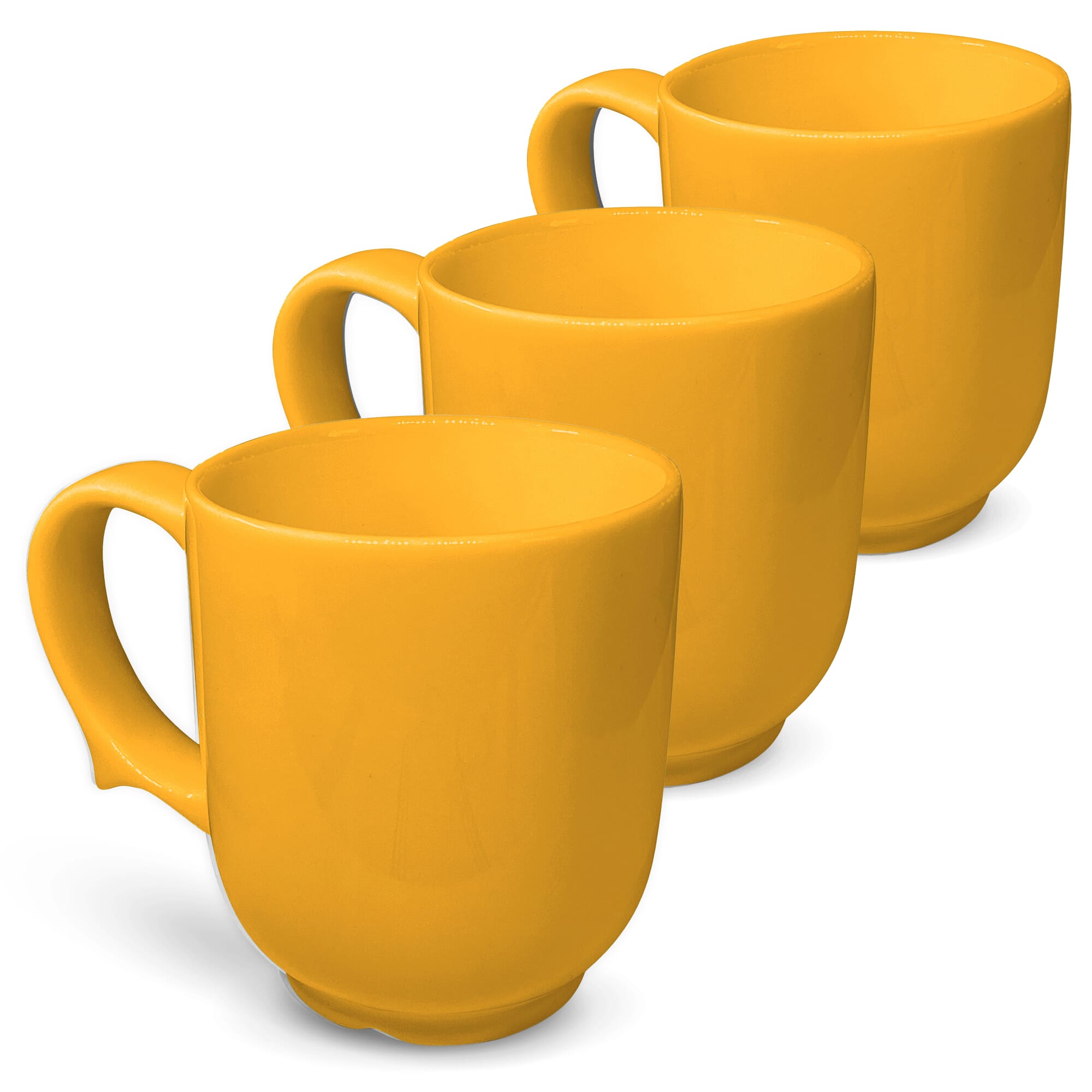 View Dignity One Handled Mug Yellow Pack of 3 information