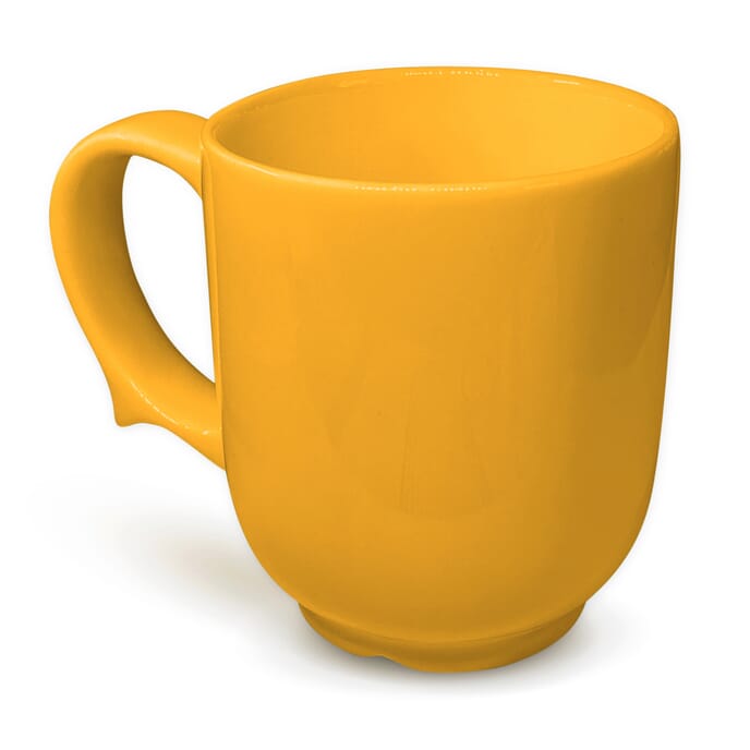 dignity one handled mug yellow