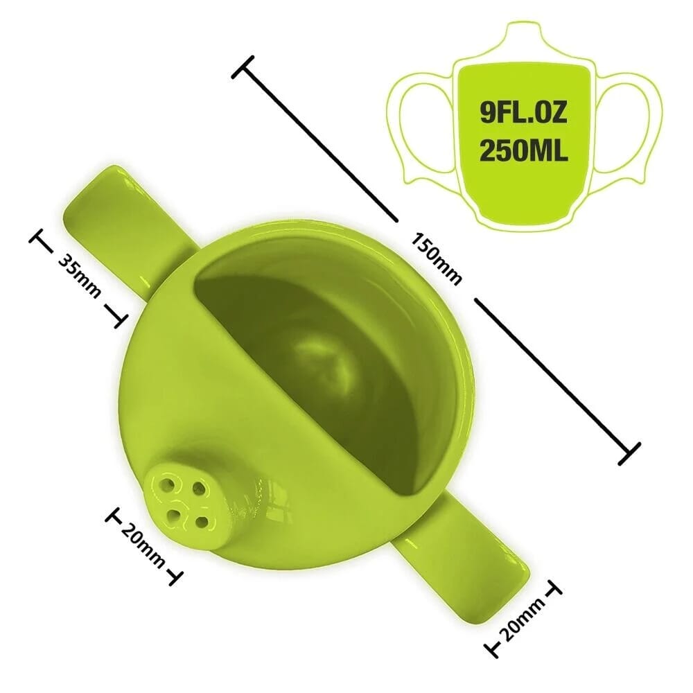 dignity two handled drinking cup green capacity