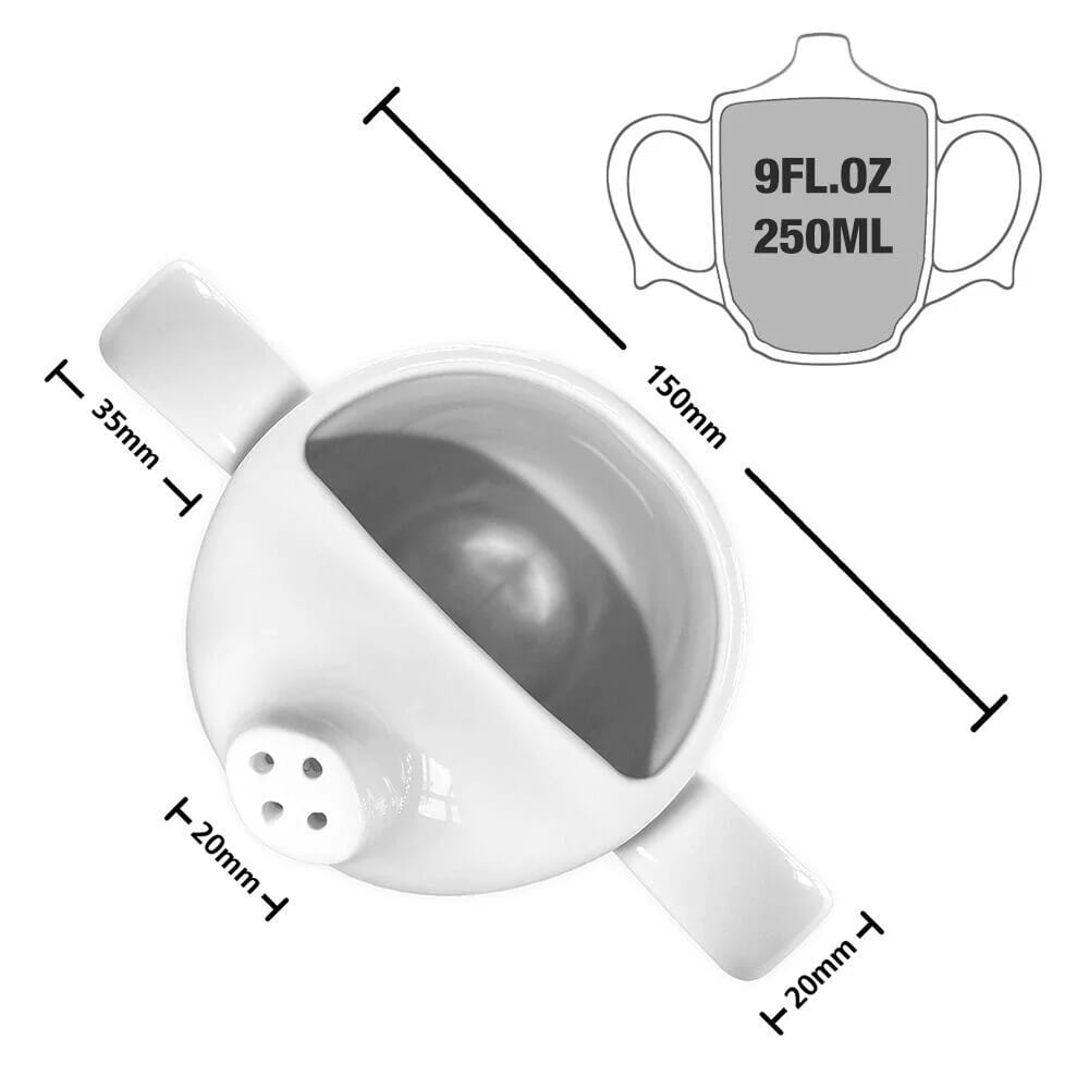 dignity two handled drinking cup white capacity