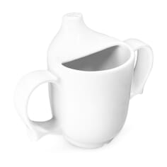 Dignity Two Handled Drinking Cup - White