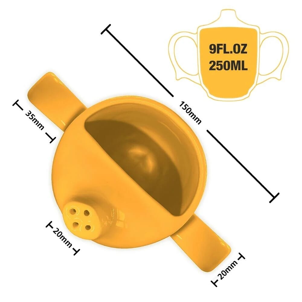 dignity two handled drinking cup yellow capacity