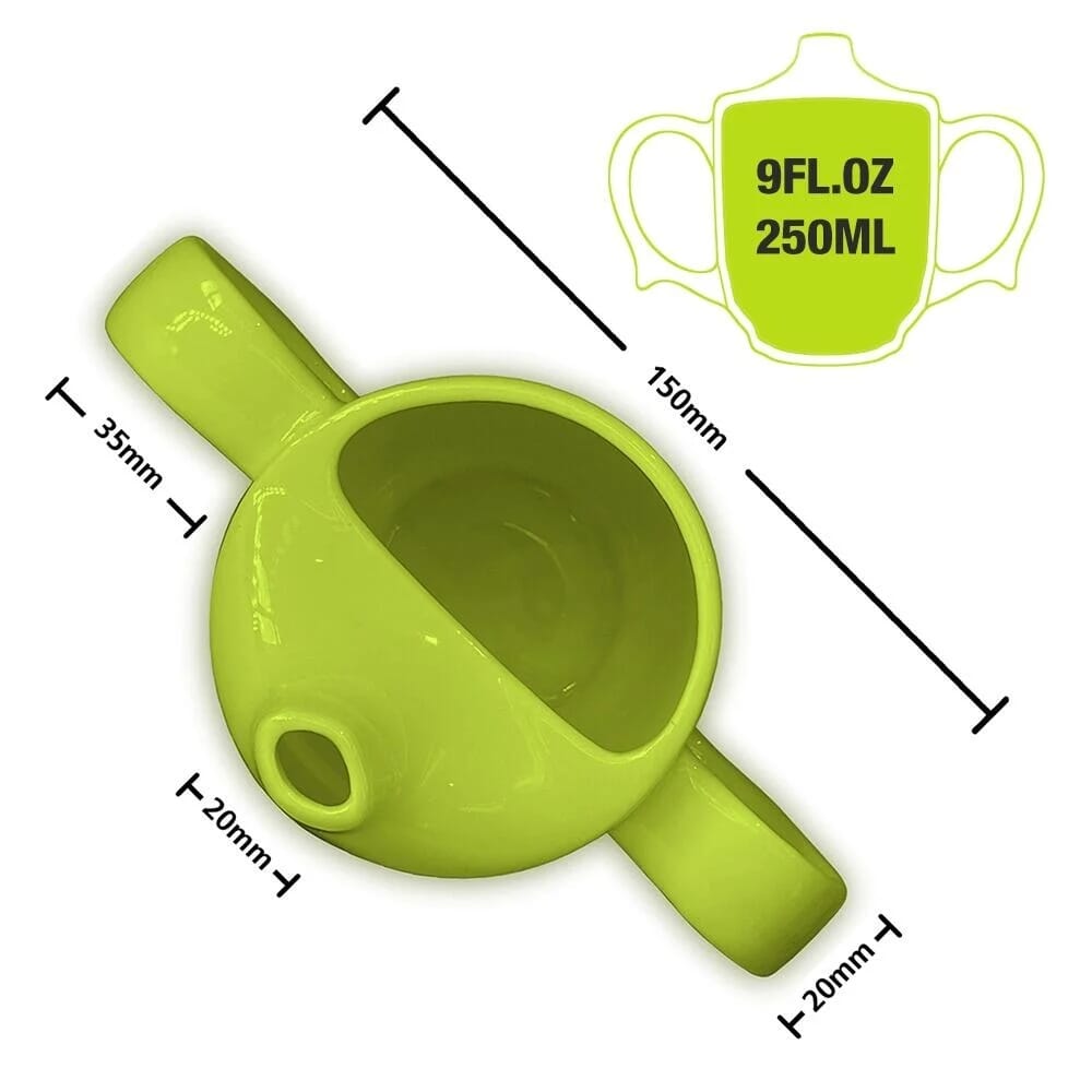 dignity two handled feeder cup green capacity