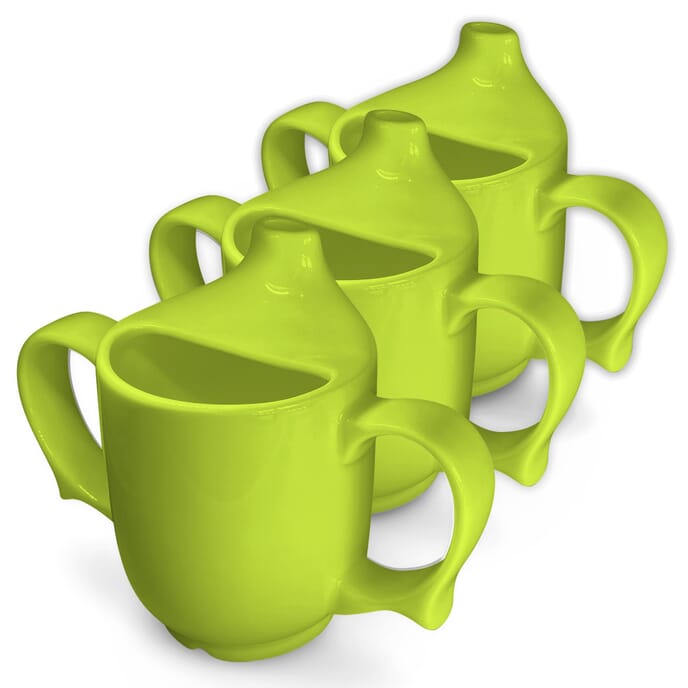 dignity two handled feeder cup green pack of 3