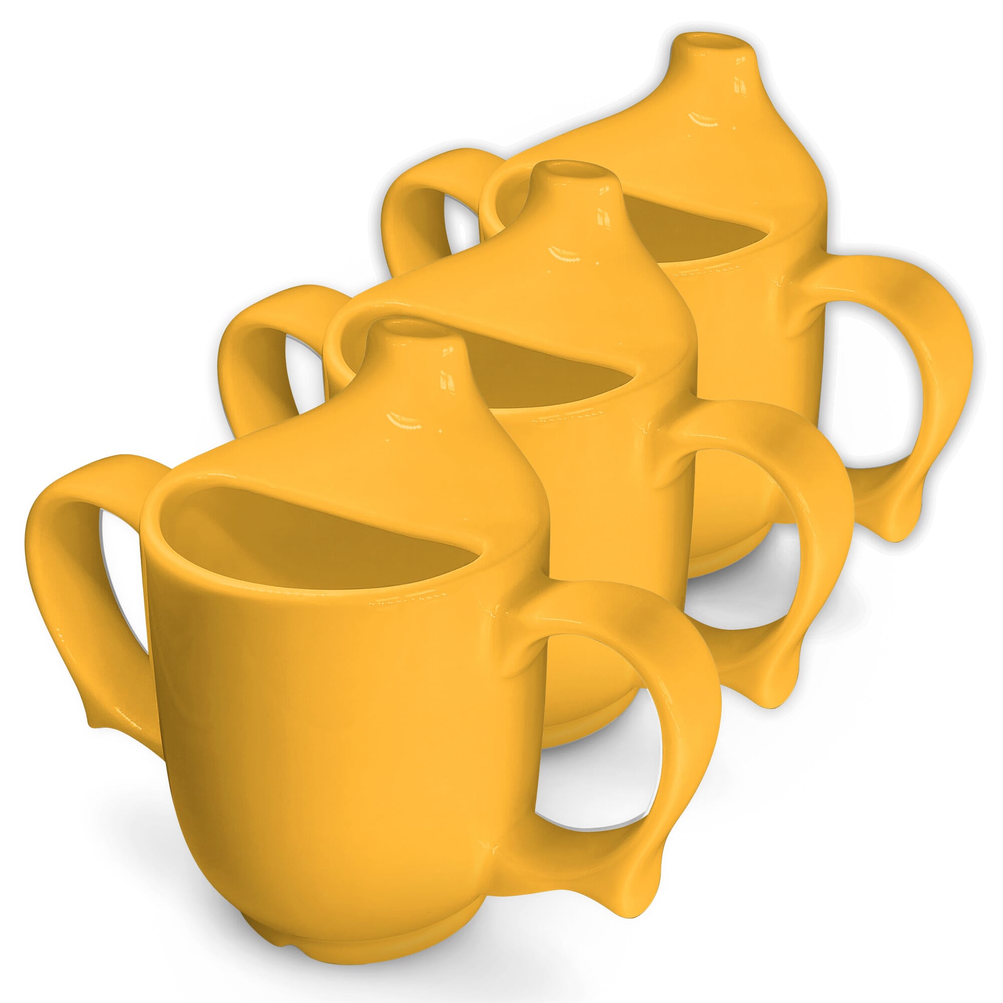 View Dignity Two Handled Feeder Cup Yellow Pack of 3 information
