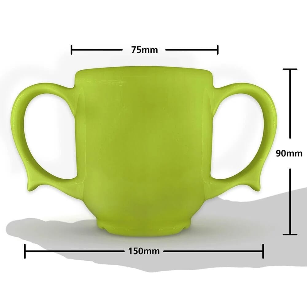 dignity two handled mug green dimensions