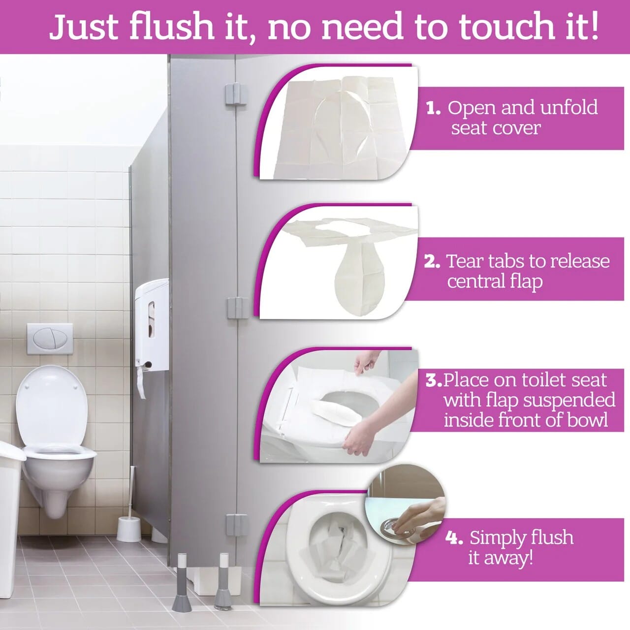 disposable toilet seat covers how to use