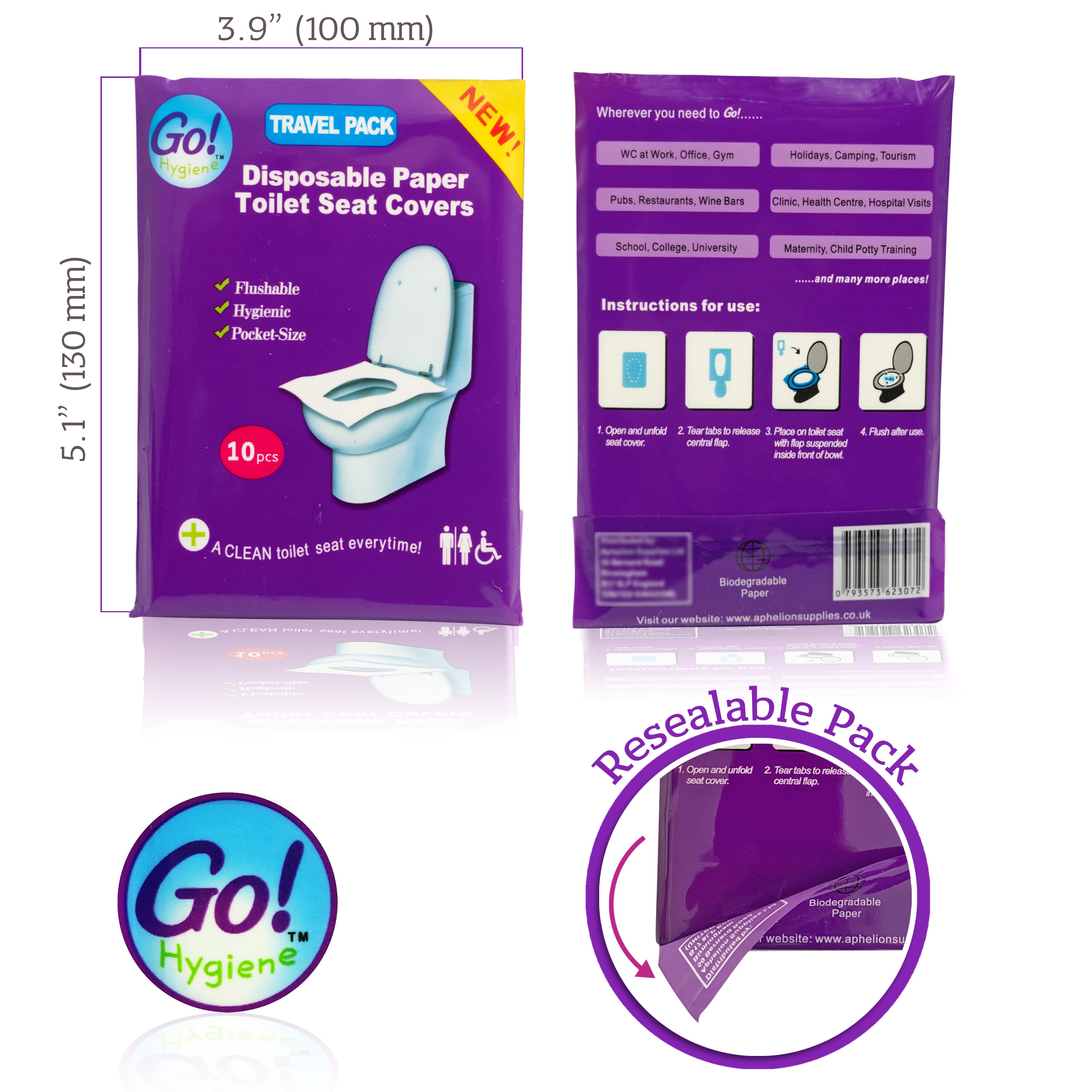 disposable toilet seat covers pack