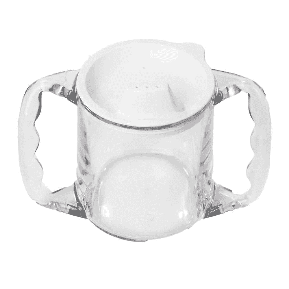 double handle caring mug detail