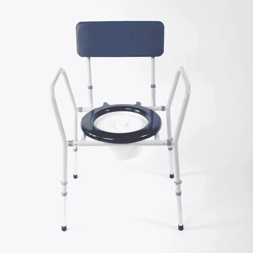dovedale adjustable commode chair from front