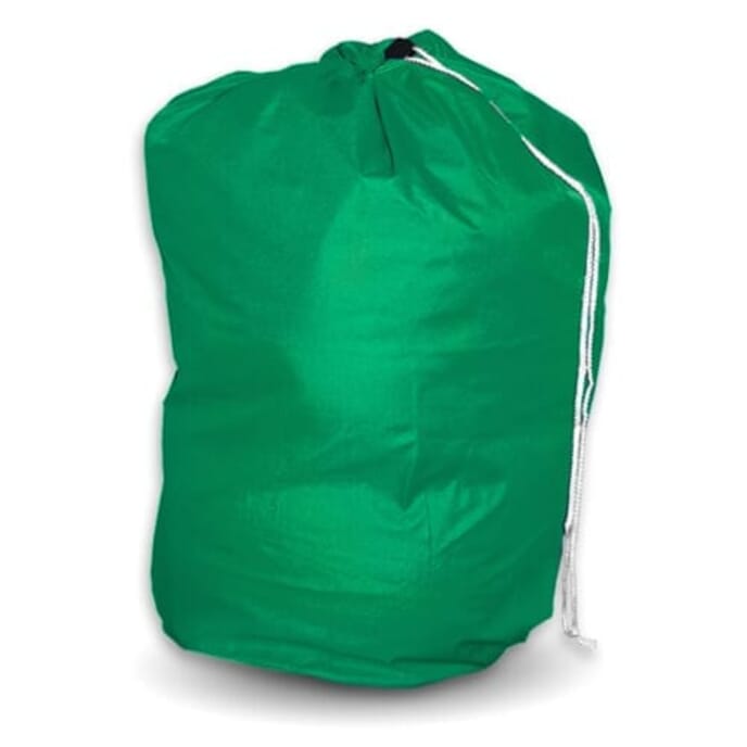 drawstring durable laundry bag green