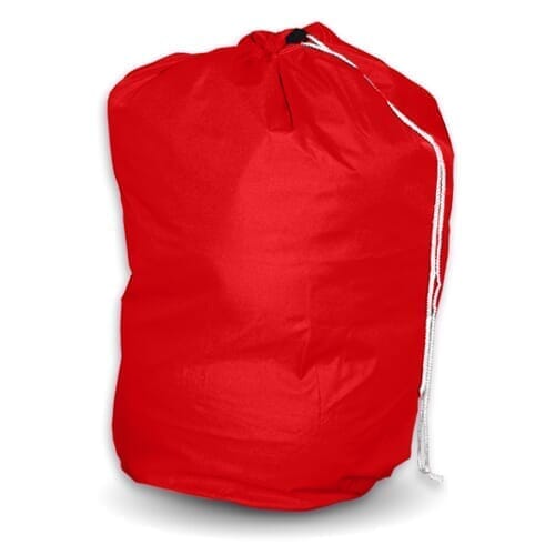 drawstring laundry bag red