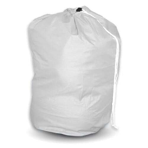 drawstring laundry bag white