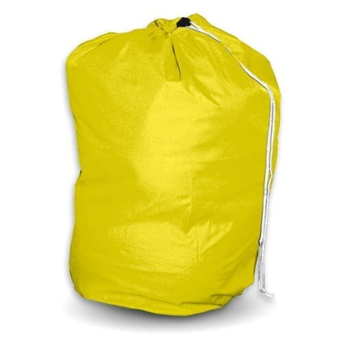 drawstring laundry bag yellow