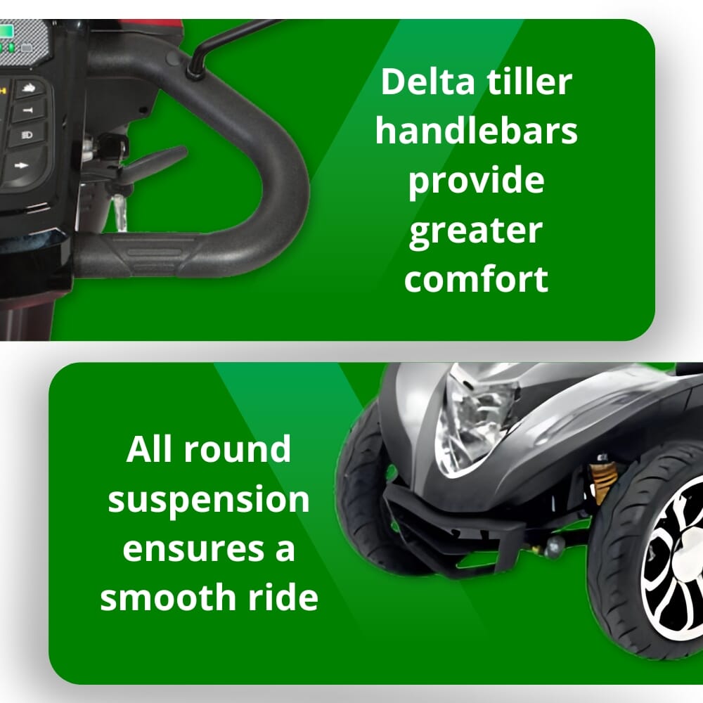 drive cobra mobility scooter tiller and suspension