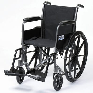 Drive Collapsible Silver Wheelchair