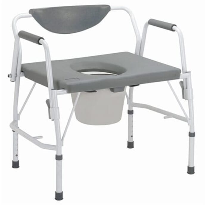 drive deluxe adjustable bariatric drop arm commode