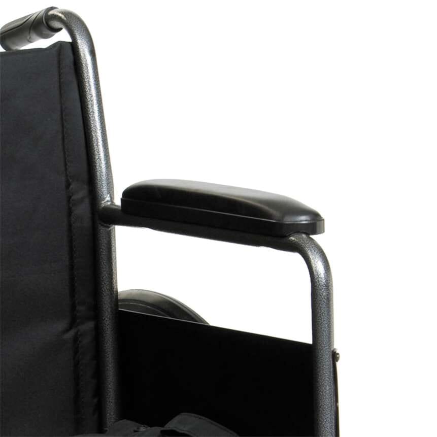 drive folding silver sport wheelchair padded armrests