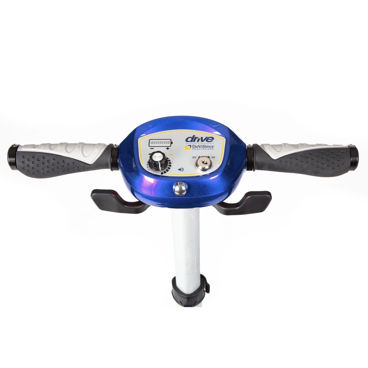 drive manual fold plus mobility scooter blue tiller