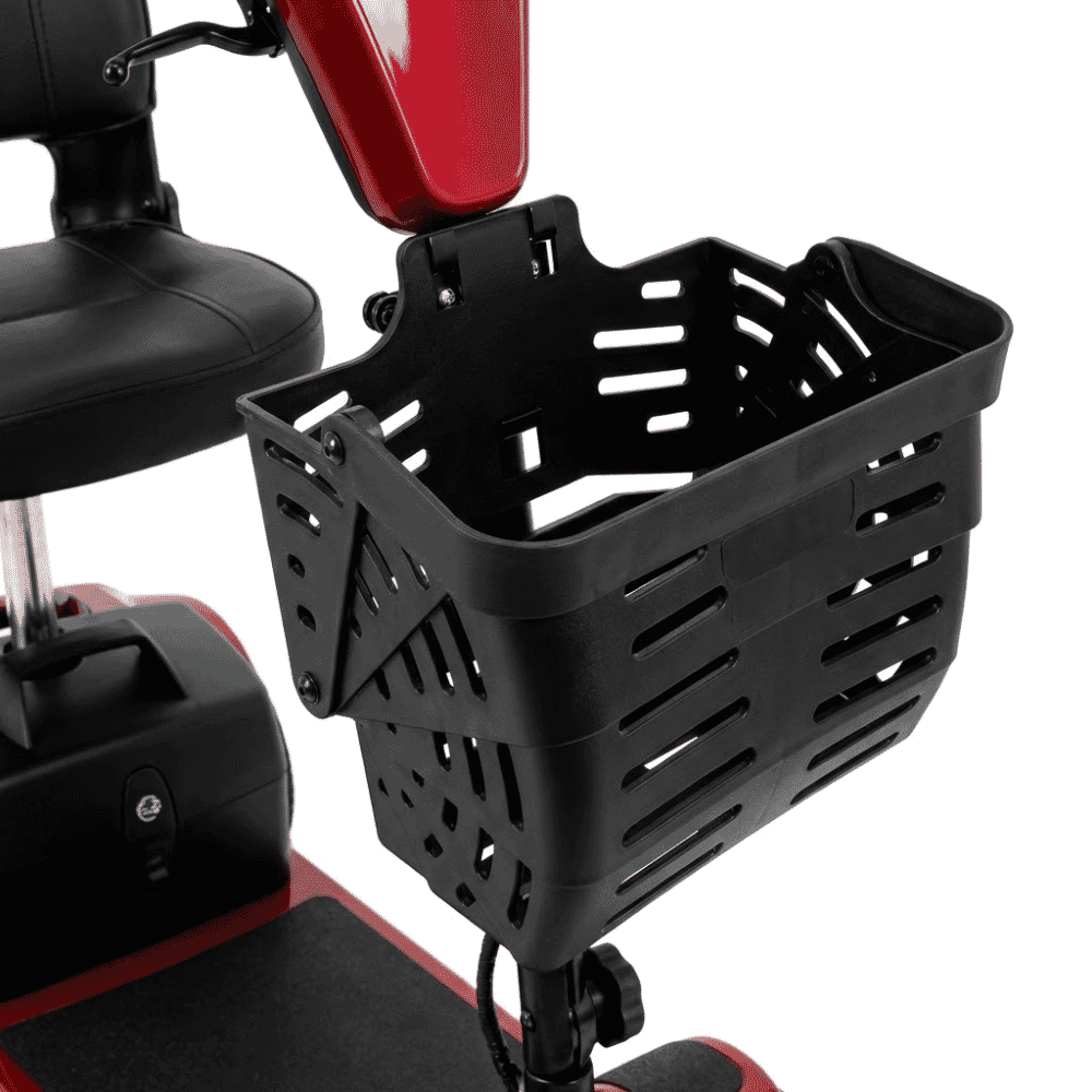 drive mobility scooter basket in use