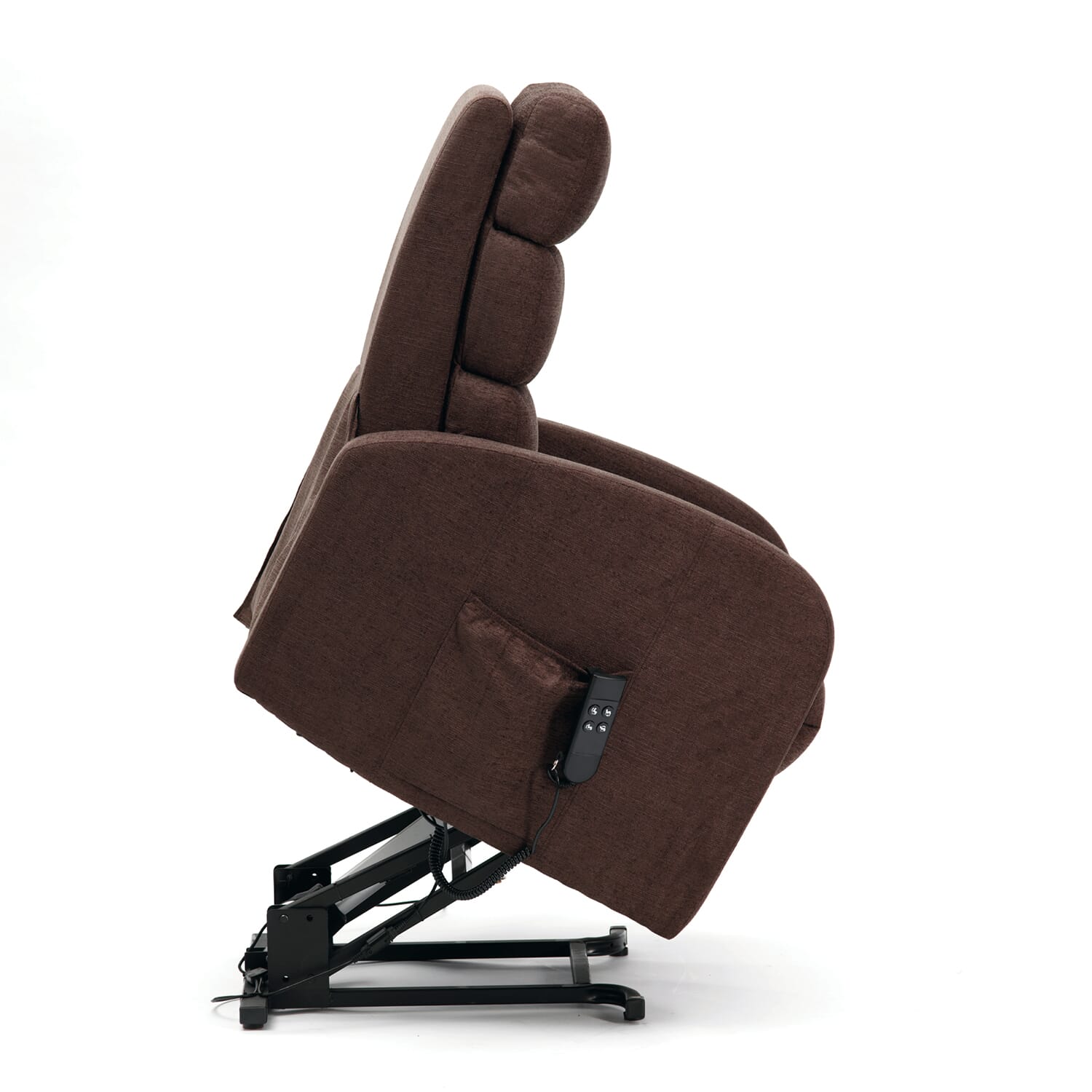 drive silverton dual motor riser recliner chair brown side